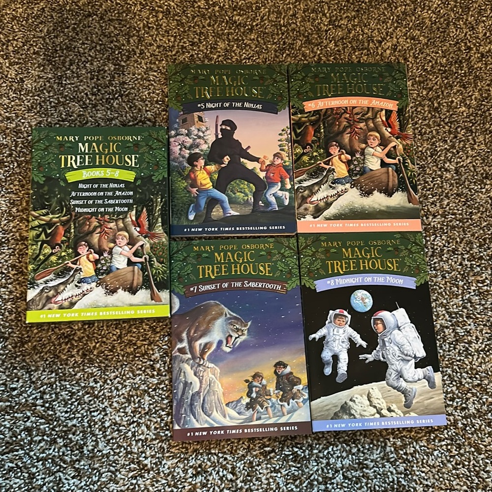 Box set Magic Tree house 4 books #5,6,7, 8